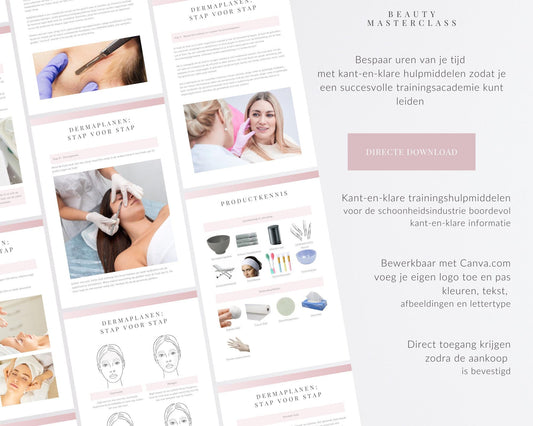 Dutch Dermaplaning Editable Training Manual