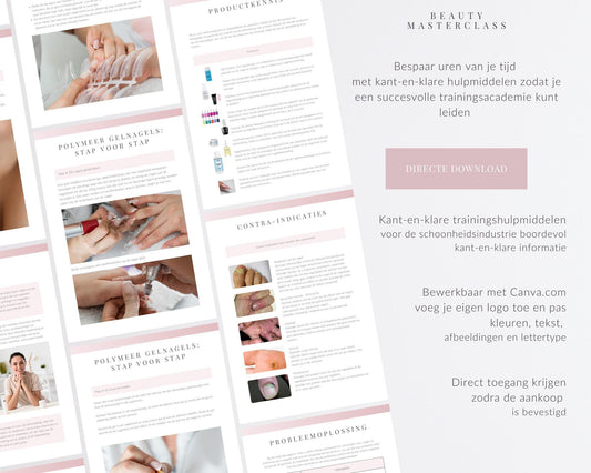 Dutch Polymer Gel Nail Extensions Editable Training Manual