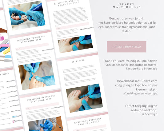 Dutch Russian Pedicure Editable Training Manual