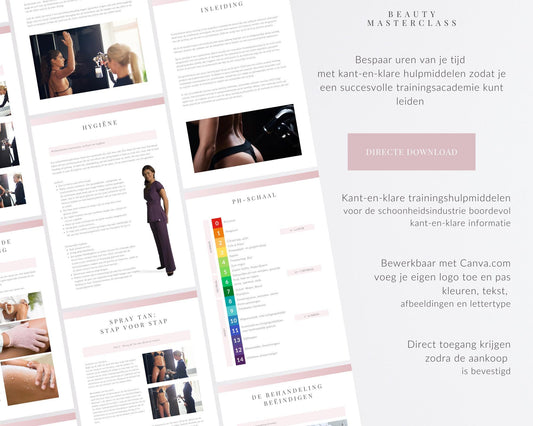 Dutch Spray Tan Editable Training Manual