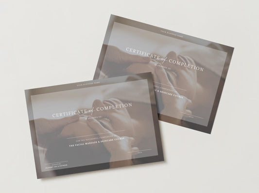 Editable Beauty Course Certificate | Canva Template