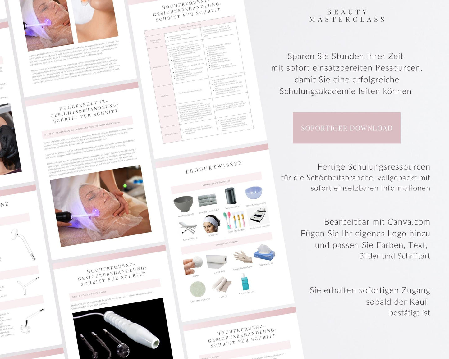 German High Frequency Facial Editable Training Manual