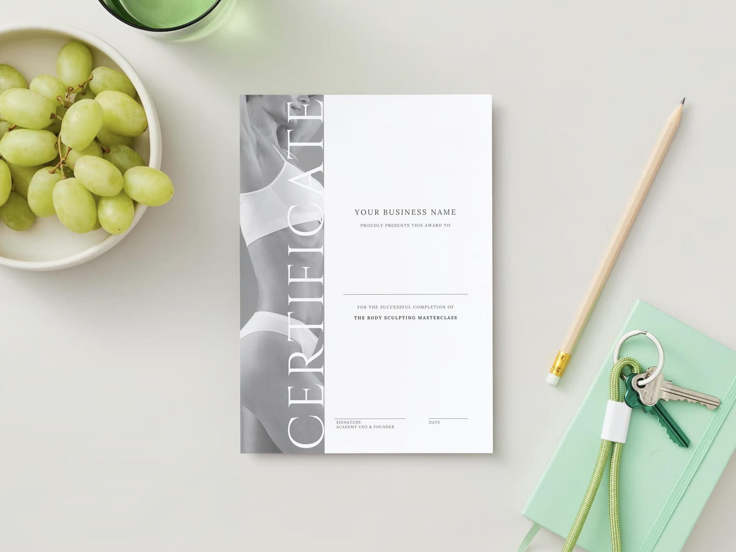 Editable Beauty Course Certificate | Canva Template