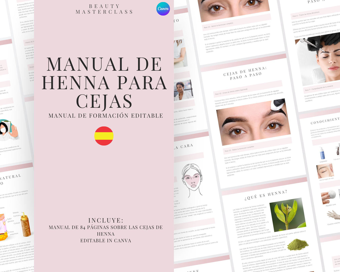 Spanish Henna Brow Editable Training Manual