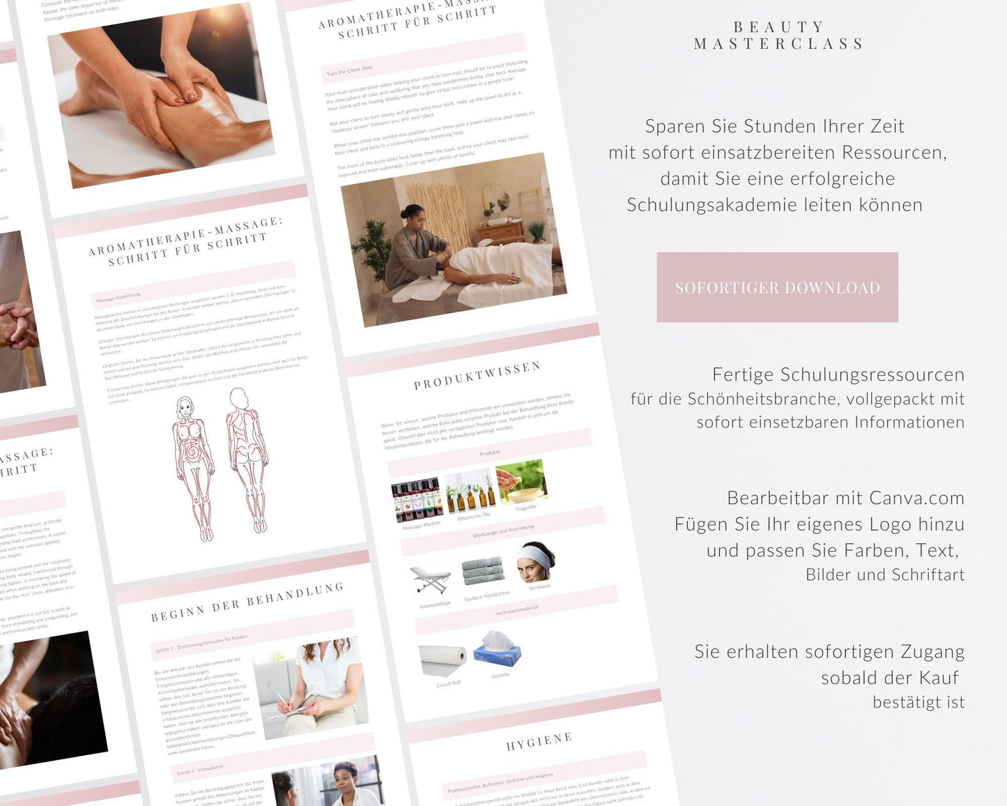 German Aromatherapy Massage Editable Training Manual