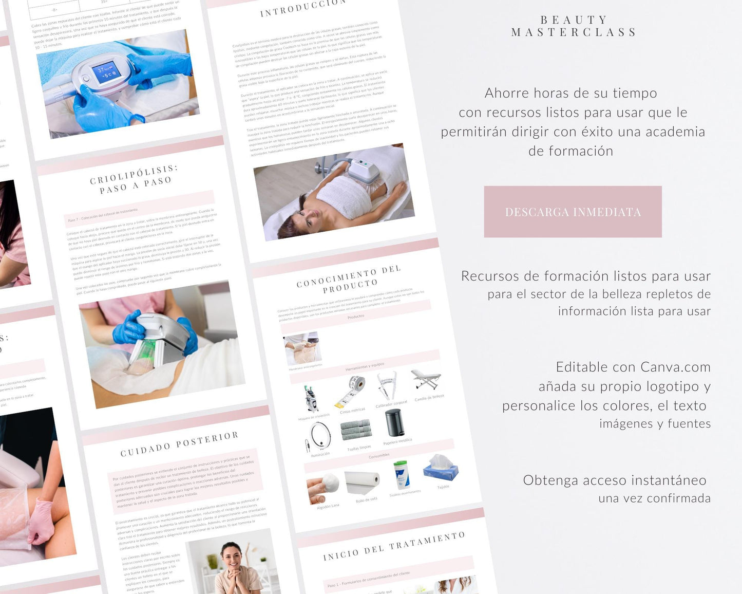 Spanish Cryolipolysis Editable Training Manual