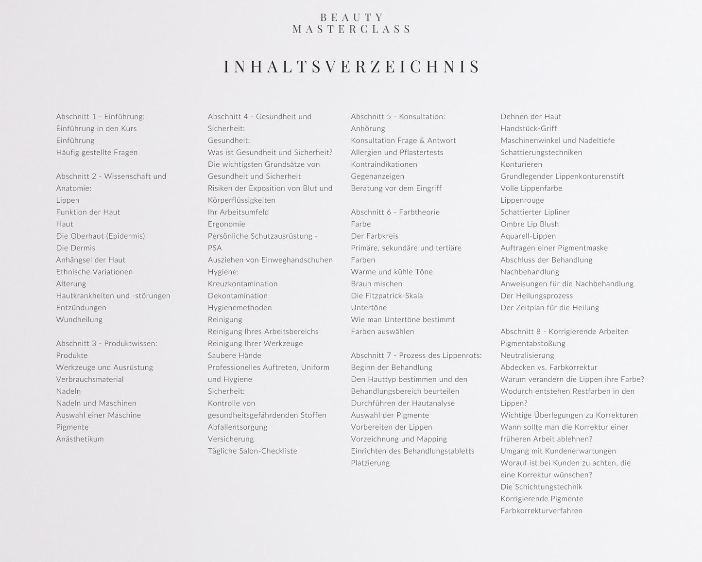 German PMU Lips Training Editable Training Manual