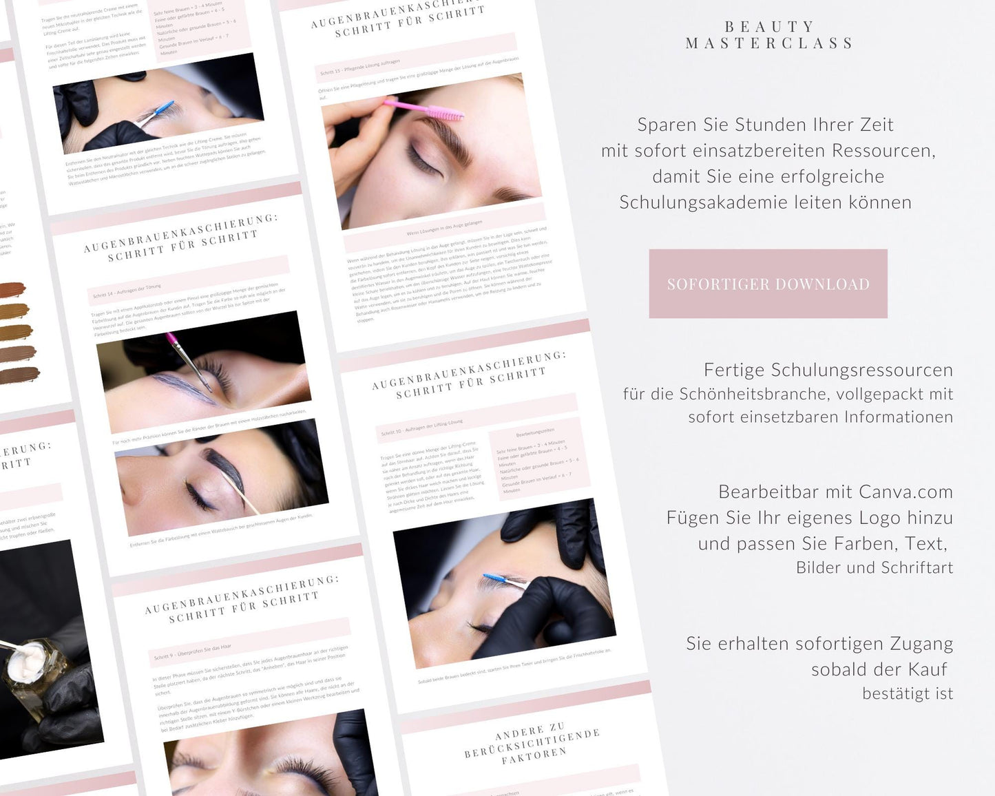 German Brow Lamination and Tint Editable Training Manual