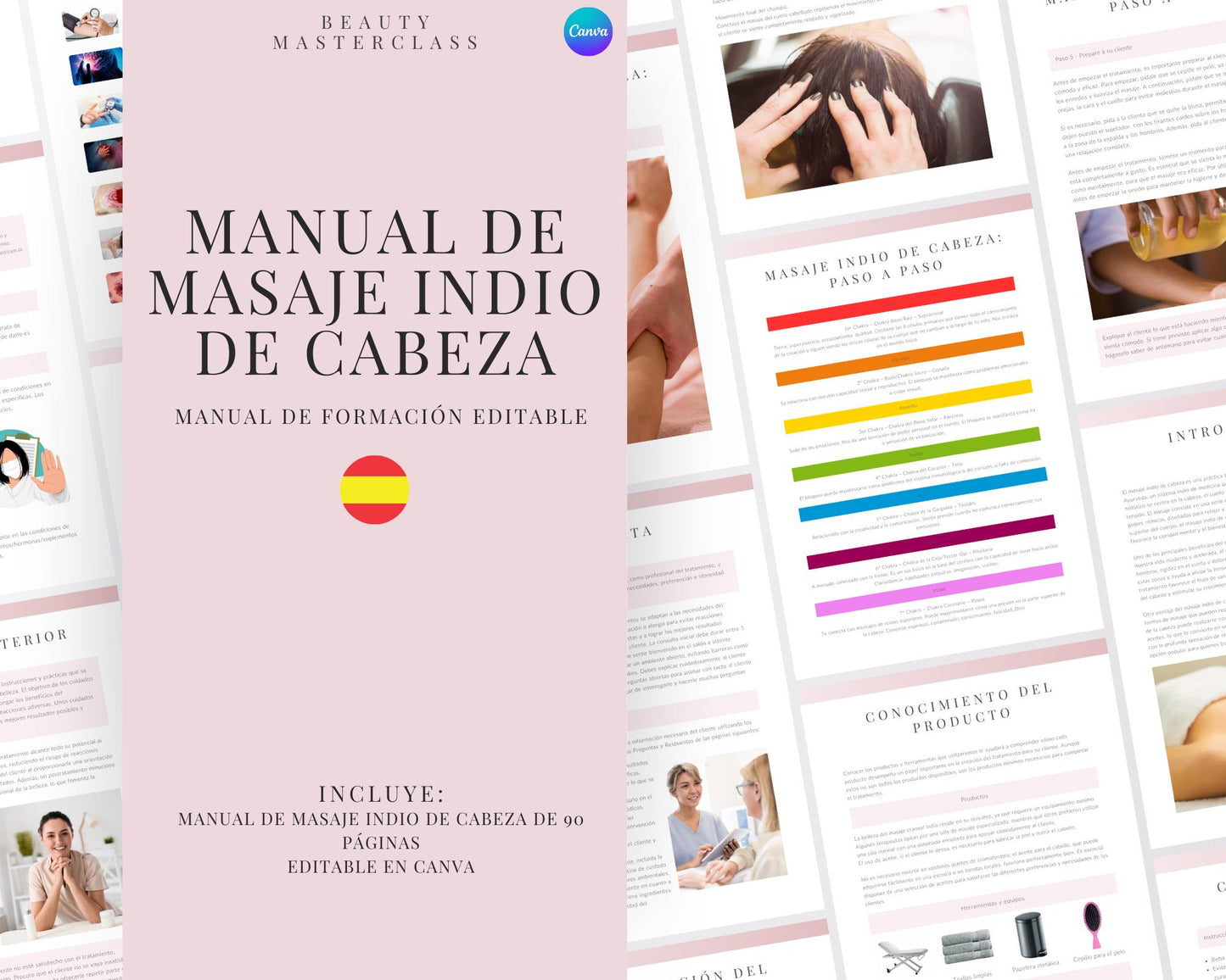 Spanish Indian Head Massage Editable Training Manual