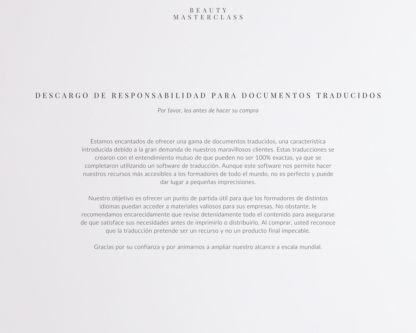 Spanish Chemical Peel Editable Training Manual