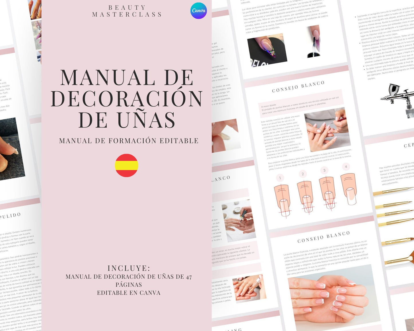 Spanish Nail Art Editable Training Manual