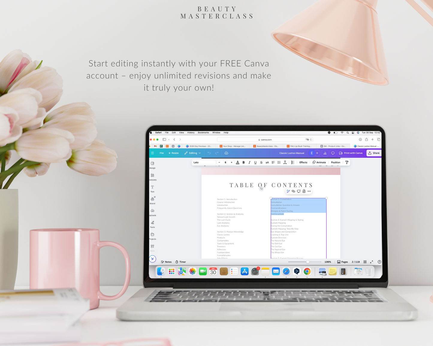 Classic, Hybrid & Volume Eyelash Extension Editable Training Manual