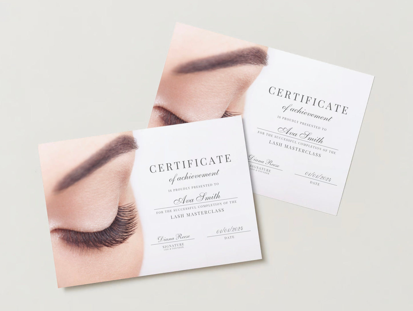 Editable Beauty Course Certificate | Canva Template