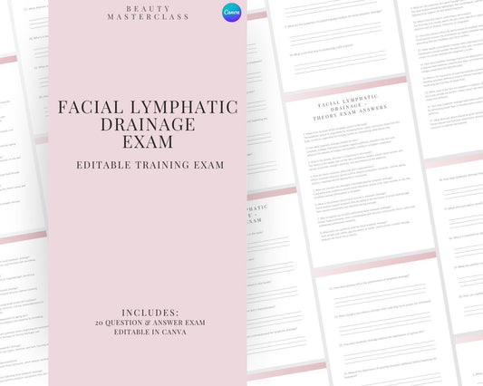Facial Lymphatic Drainage Editable Theory Exam