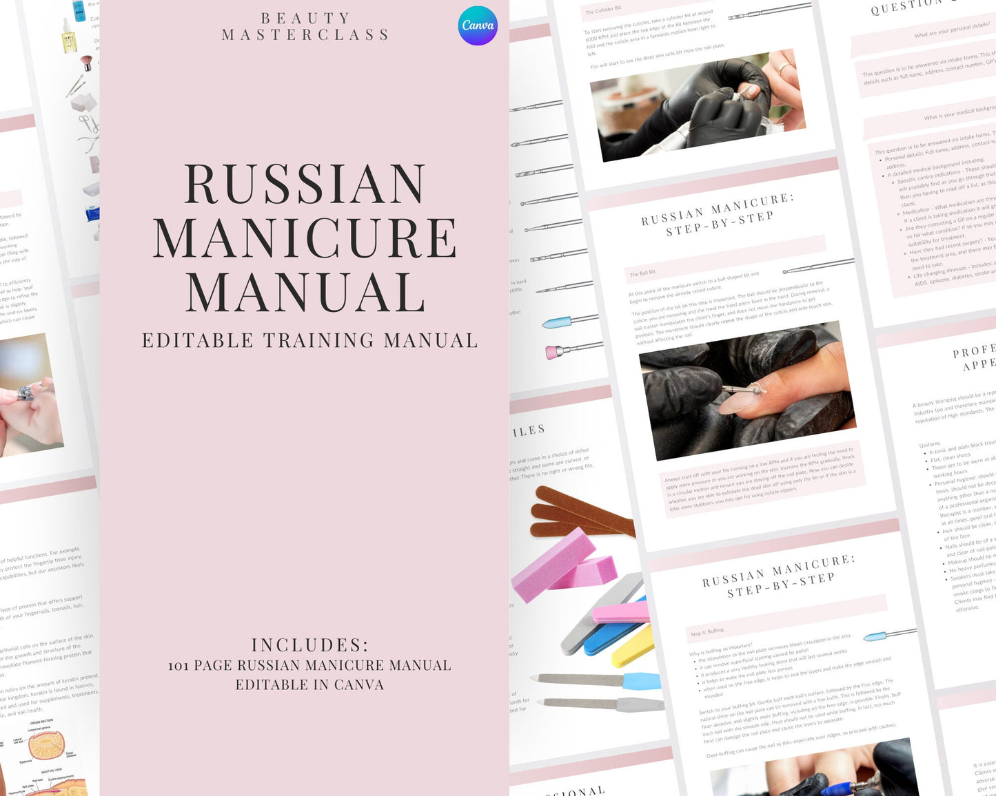 Russian Manicure Editable Training Manual