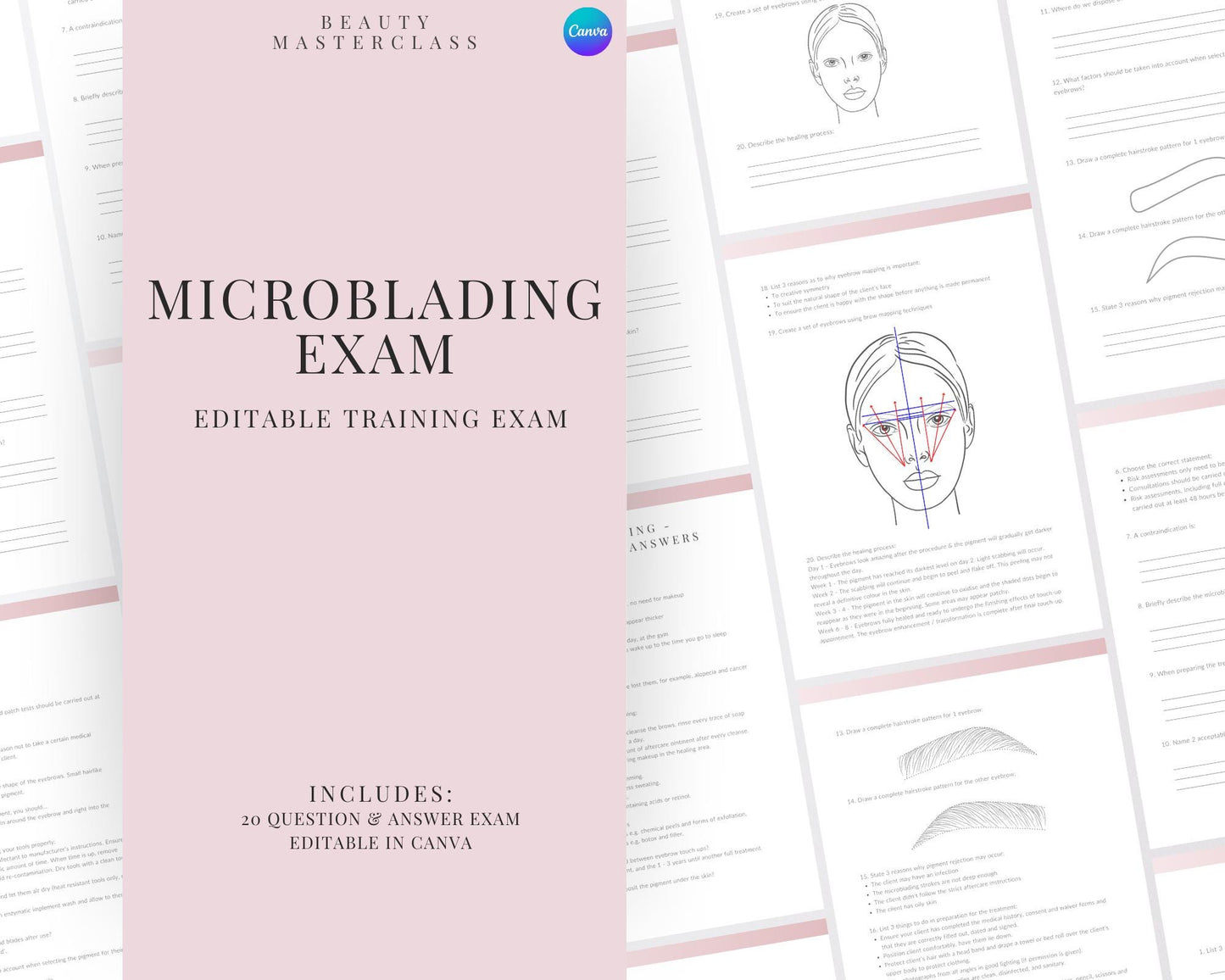 Microblading SPMU Editable Theory Exam