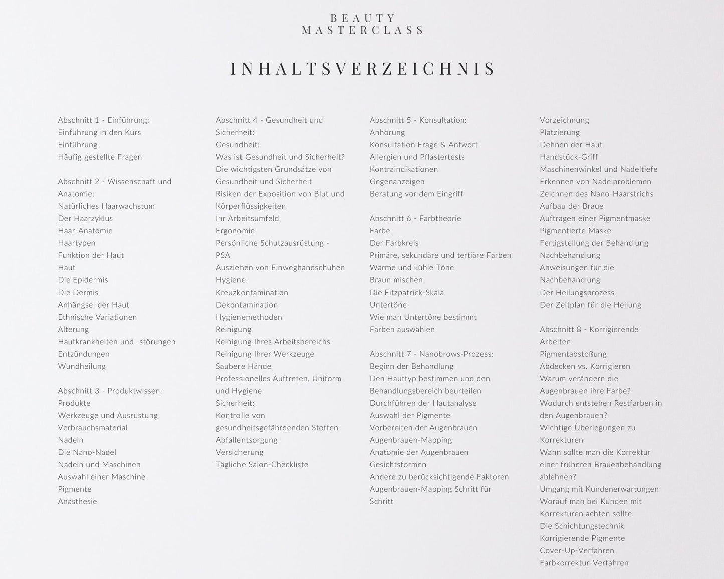 German Nanobrows Editable Training Manual