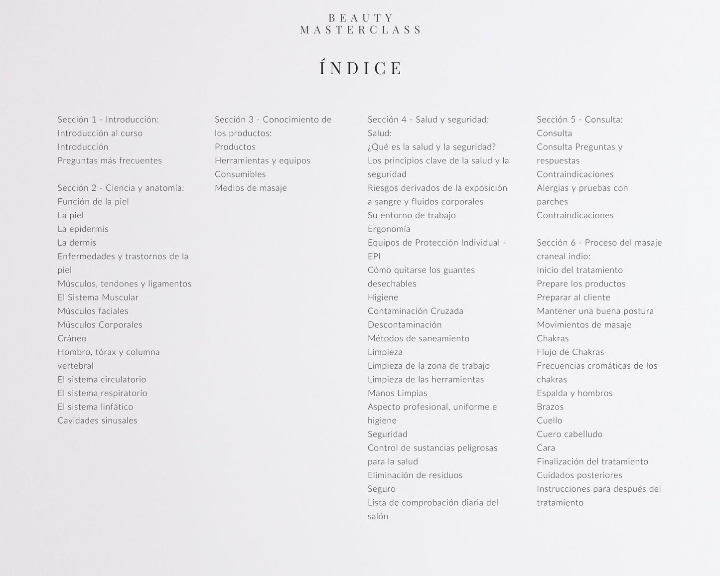 Spanish Indian Head Massage Editable Training Manual