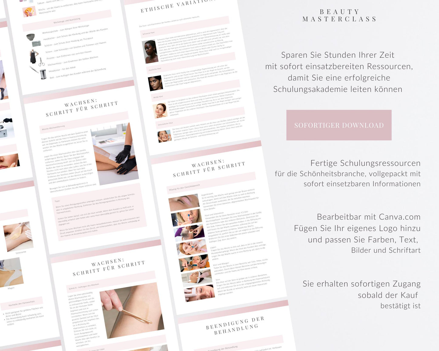 German Waxing Editable Training Manual