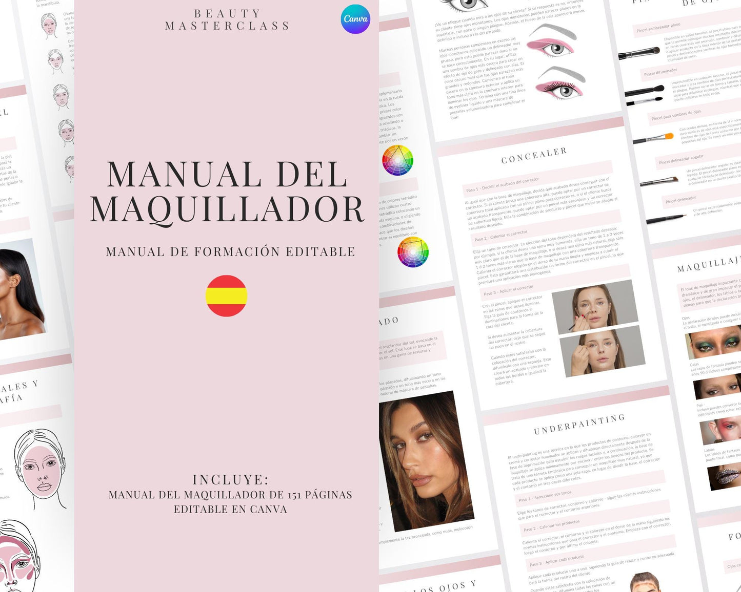 Spanish Makeup Artist Editable Training Manual
