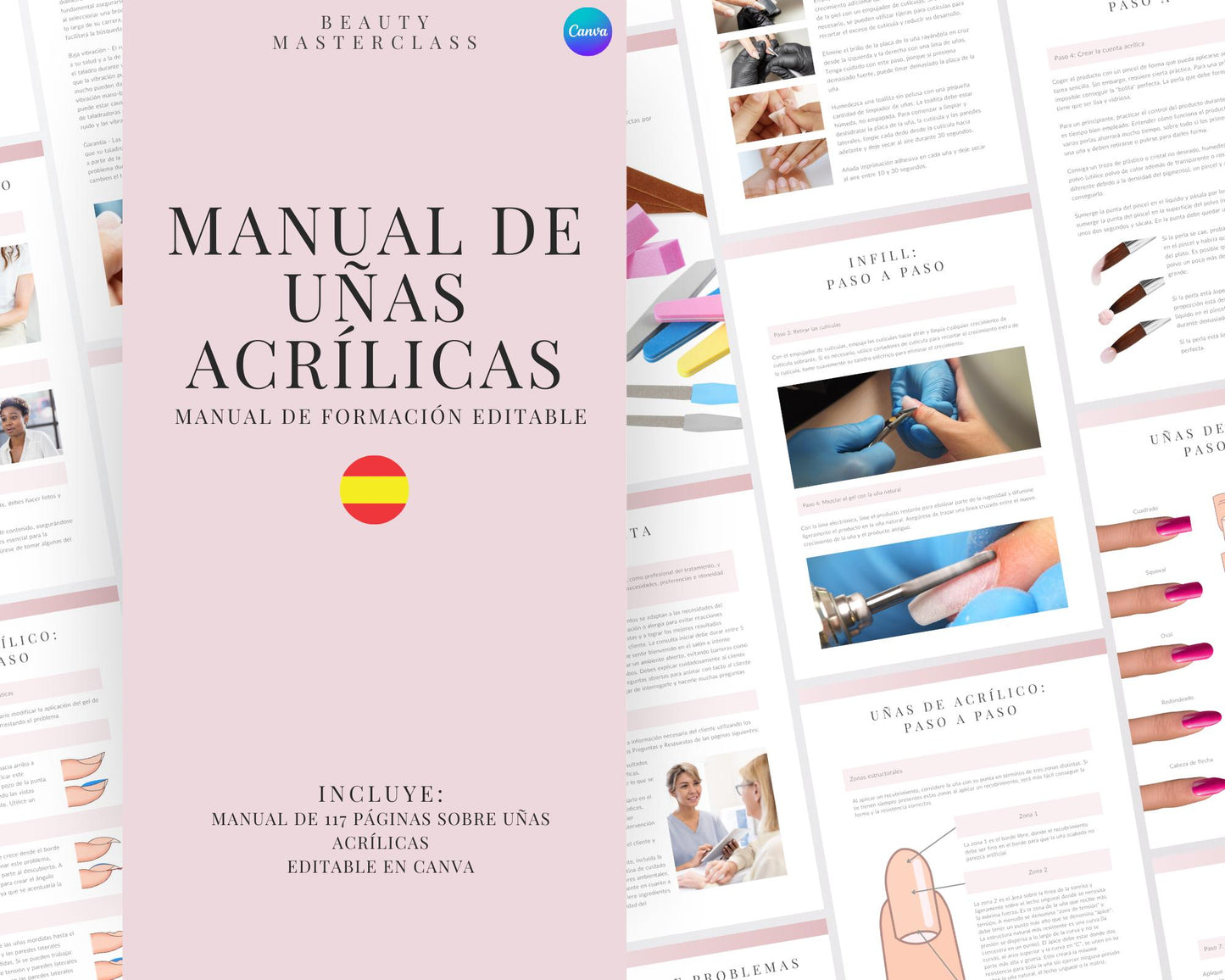 Spanish Acrylic Nails Editable Editable Training Manual