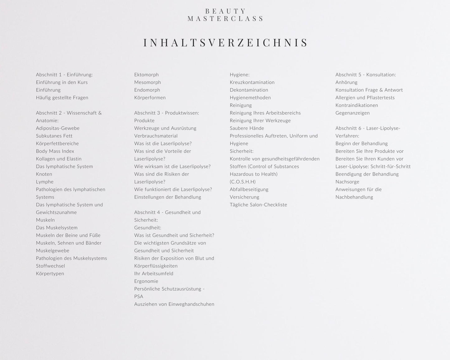 German Laser Lipolysis Editable Training Manual