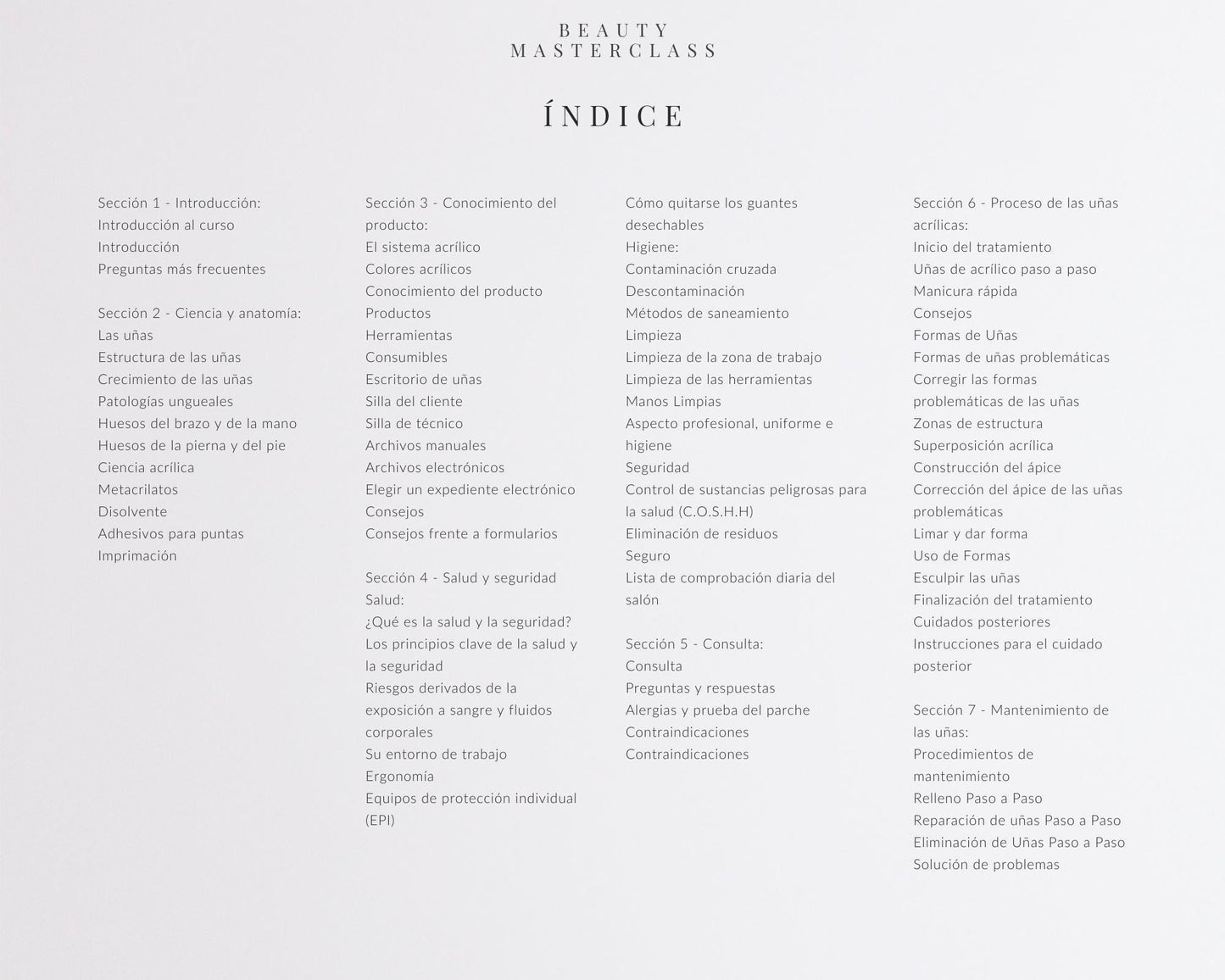 Spanish Acrylic Nails Editable Editable Training Manual