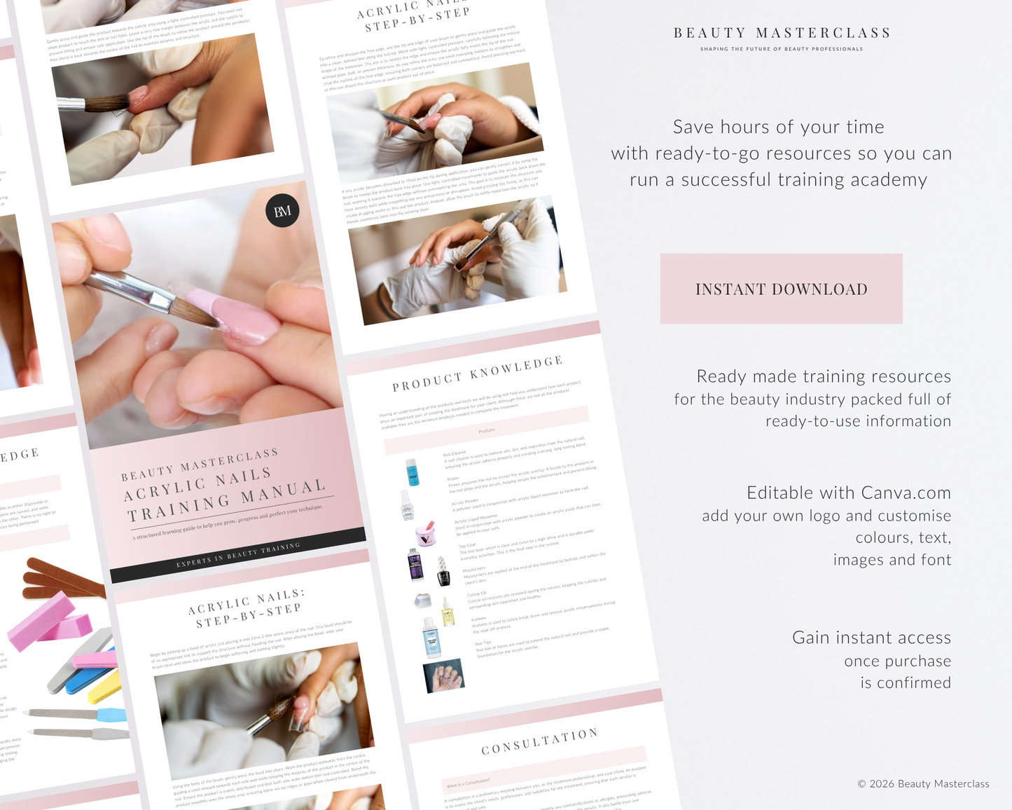 Acrylic Nails Editable Training Manual