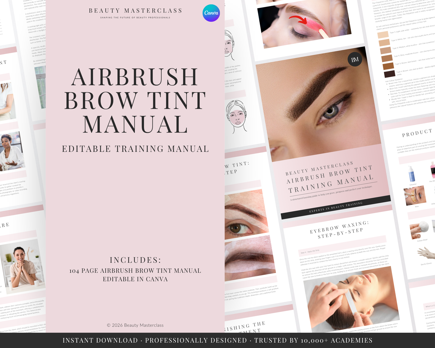 Airbrush Brow Tint Editable Training Manual