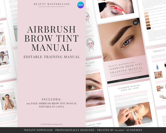Airbrush Brow Tint Editable Training Manual