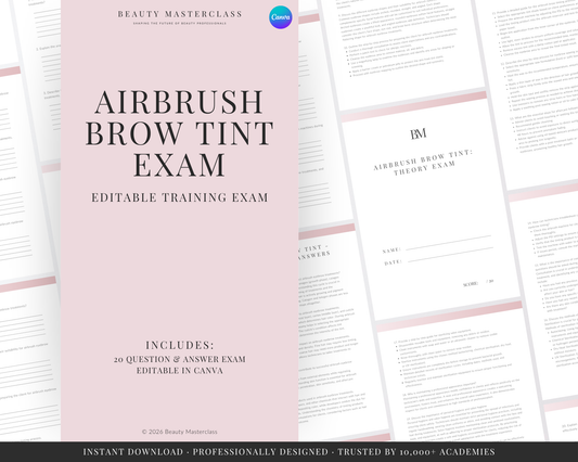 Airbrush Brow Tint Editable Theory Exam