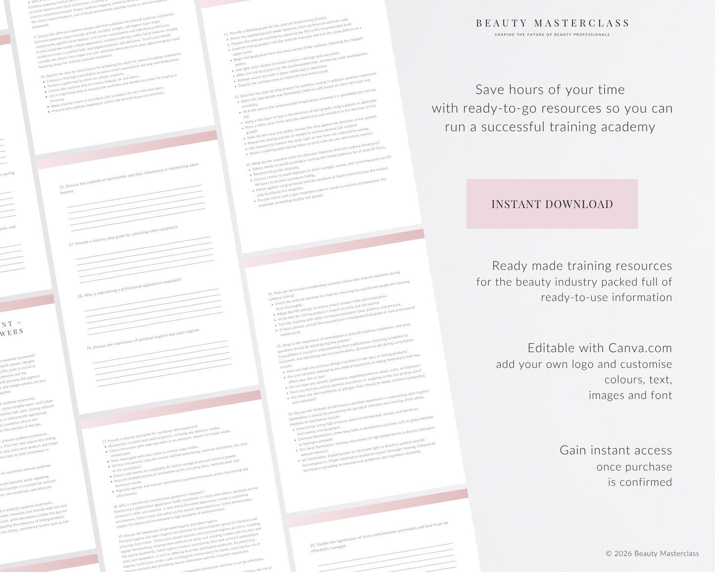 Airbrush Brow Tint Editable Theory Exam