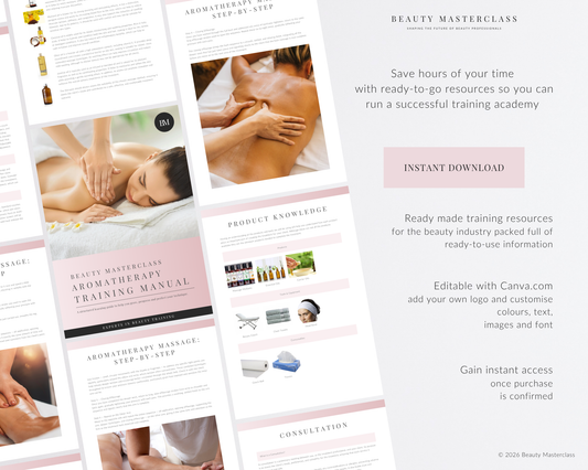 Aromatherapy Massage Editable Training Manual