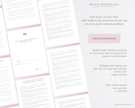 Advanced Anti-Wrinkle Aesthetic Editable Theory Exam