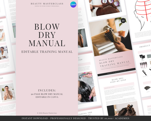 Blow Dry Hair Editable Training Manual