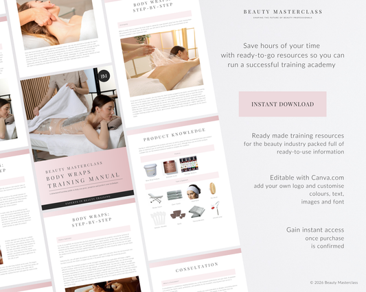 Body Wraps Massage Editable Training Manual