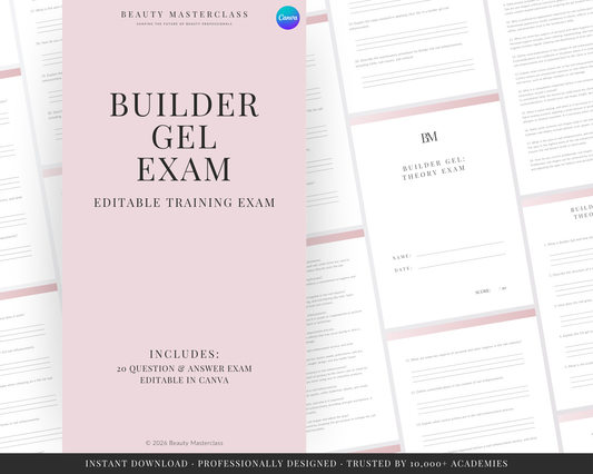 Builder Gel Nails Editable Theory Exam