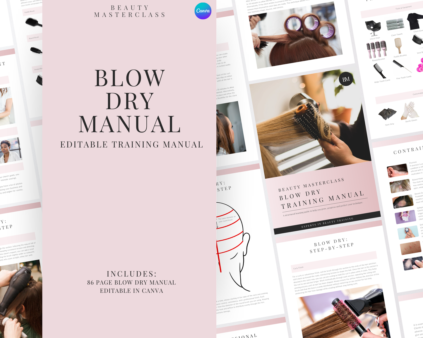 Blow Dry Hair Editable Training Manual