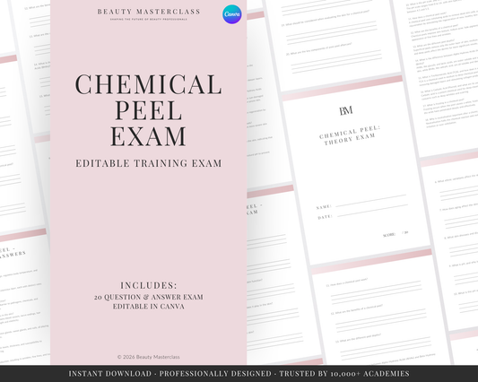 Chemical Peel Facial Editable Theory Exam