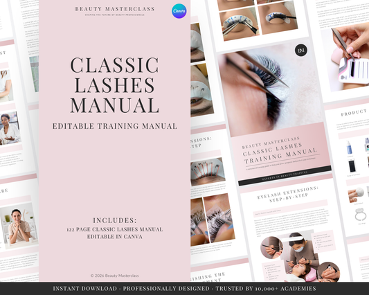 Classic Lash Extension Editable Training Manual