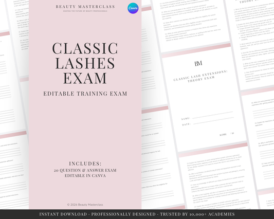 Classic Lash Extension Theory Exam