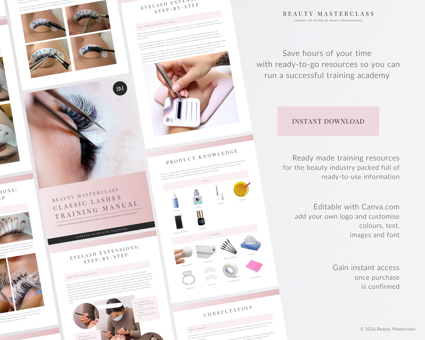 Classic Lash Extension Editable Training Manual