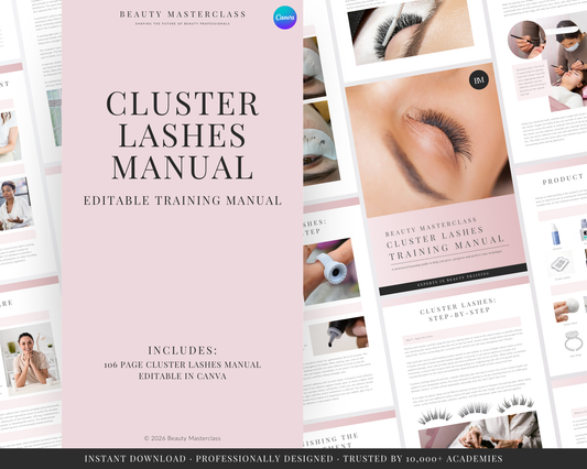 Cluster Lash Extension Editable Training Manual