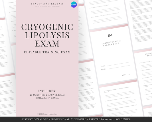 Cryogenic Lipolysis Body Contouring Editable Theory Exam