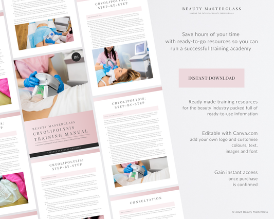Cryolipolysis Body Contouring Editable Training Manual