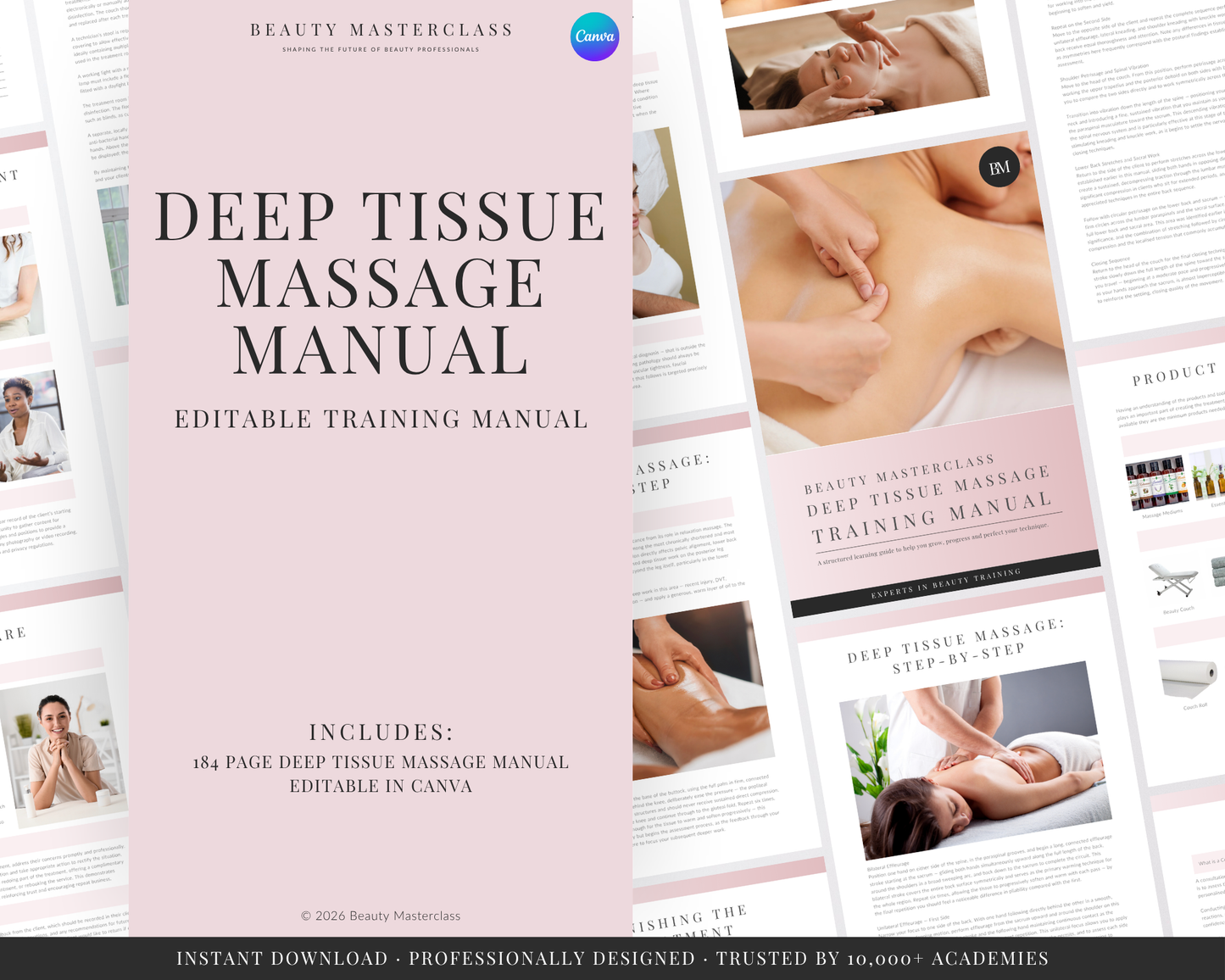 Deep Tissue Massage Editable Training Manual
