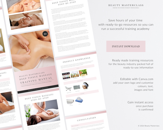 Deep Tissue Massage Editable Training Manual