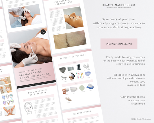 Dermaplaning Facial Editable Training Manual