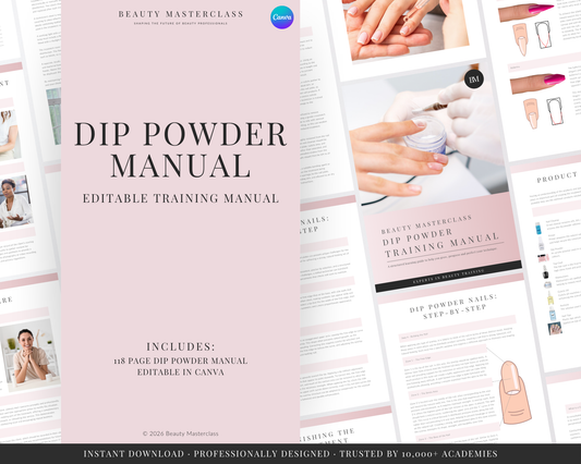 Dip Powder Nails Editable Training Manual