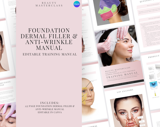 Foundation Dermal Filler & Anti-Wrinkle Aesthetic Editable Training Manual